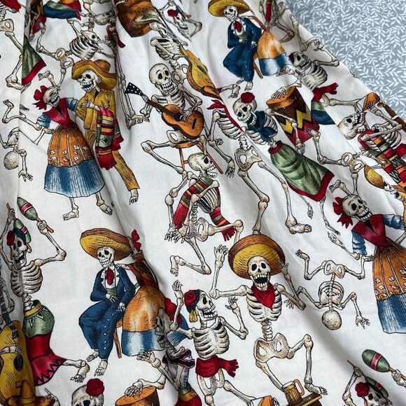 OOAK Handmade Dia De Los Muertos/Day of the Dead Dancing Skeleton Dress Sz 5 - Picture 5 of 5